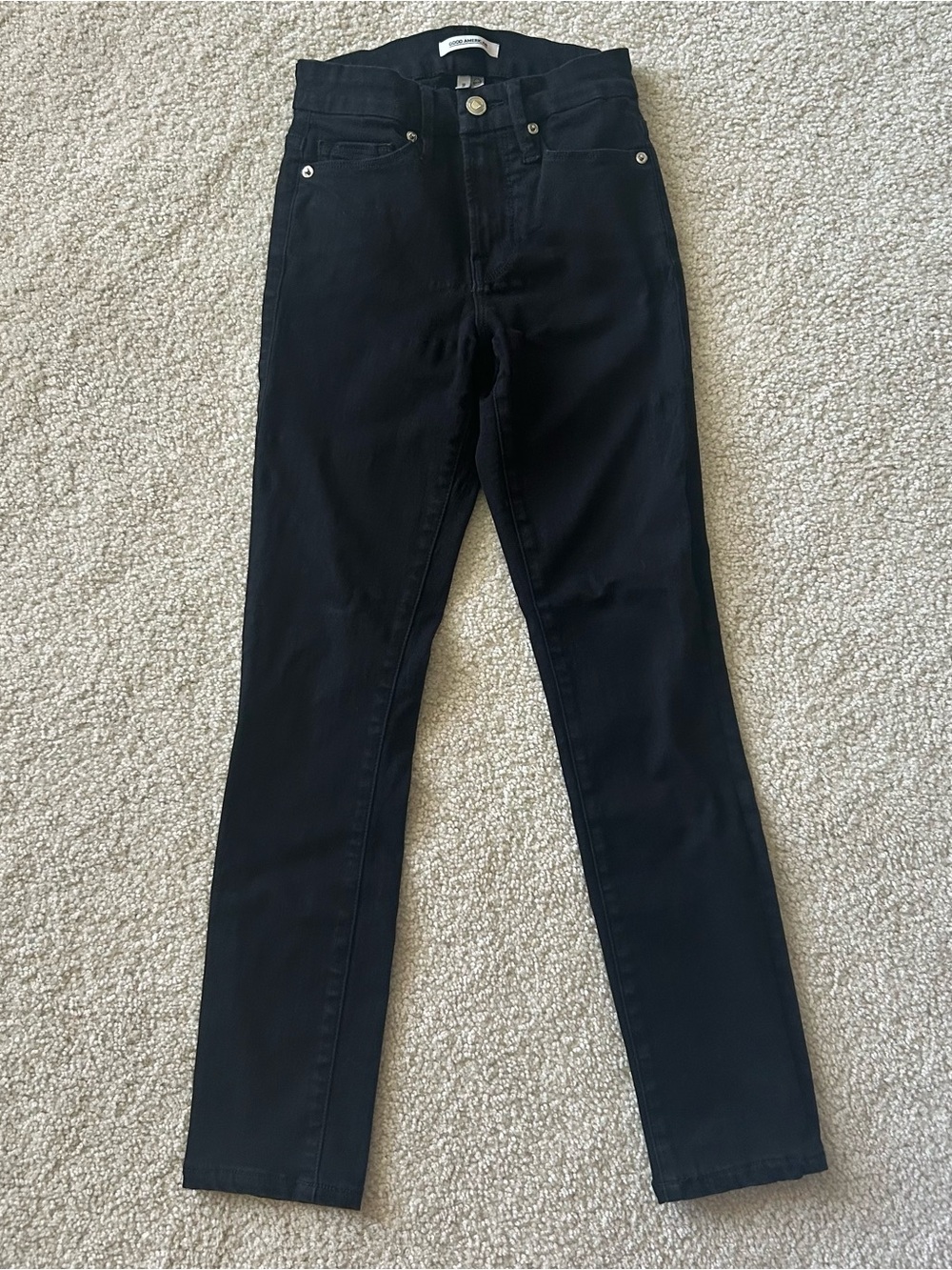 Good American Black Skinny High-Rise Jeans